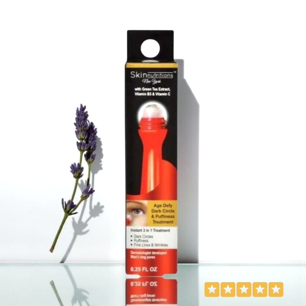 Age Defy Under Eye Roller Ball Serum Treatment 3-in-1 Dark Circles Puffiness NIB